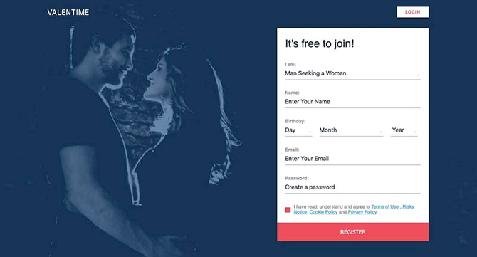 valentime registration